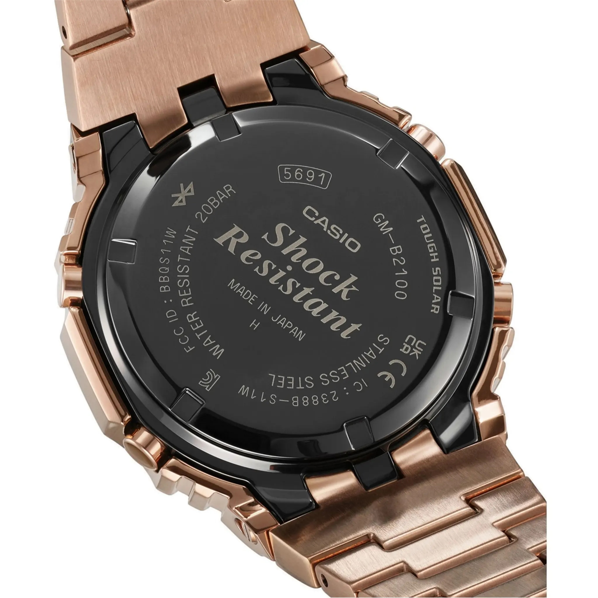 Back View of G-Shock Casio GM-B2100gd-5aer Rose Gold